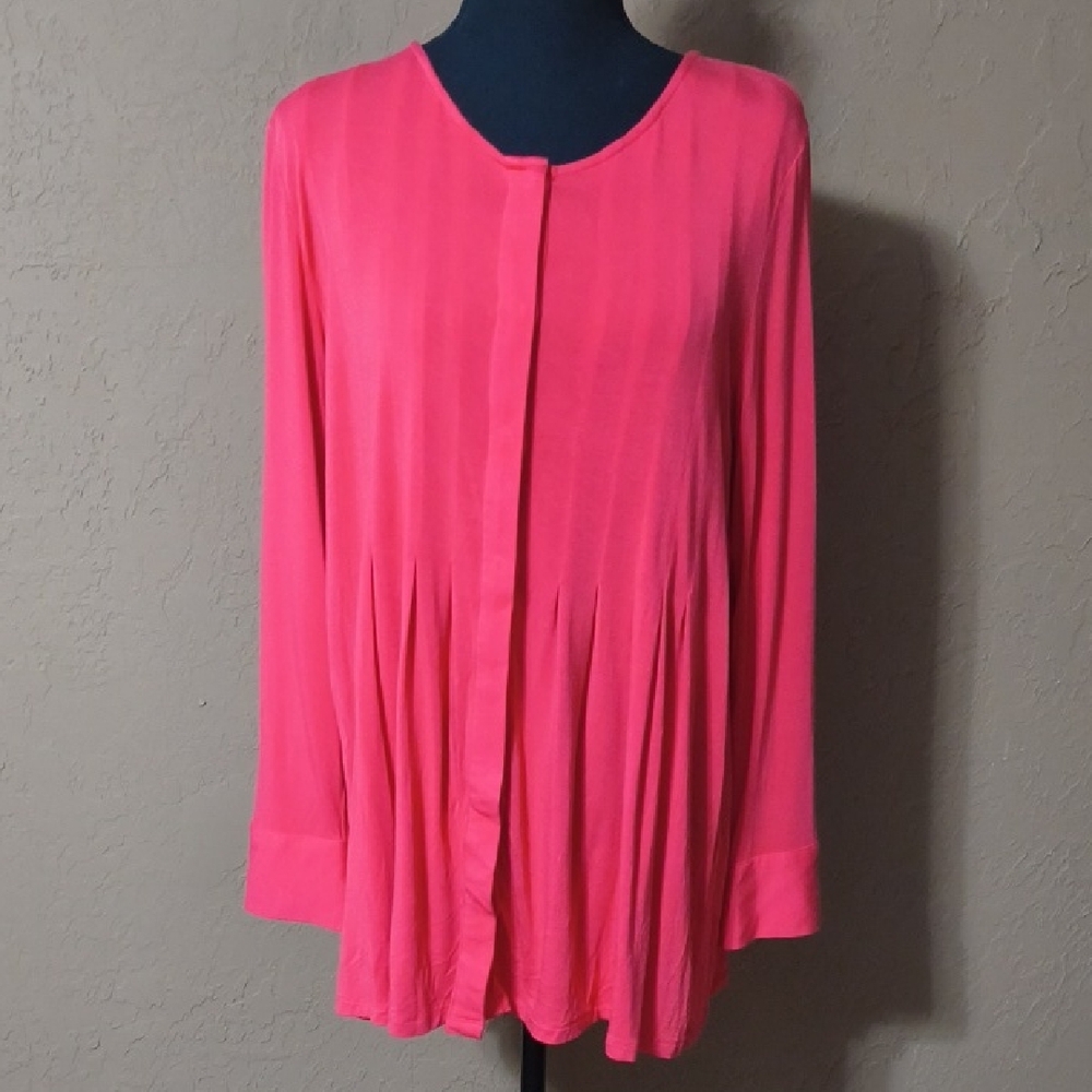Soft Surroundings Women's Pink Long Sleeve Top Size Medium
